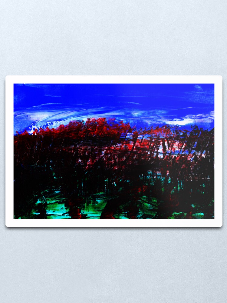 Alternate view of Blood Red Trees Metal Print