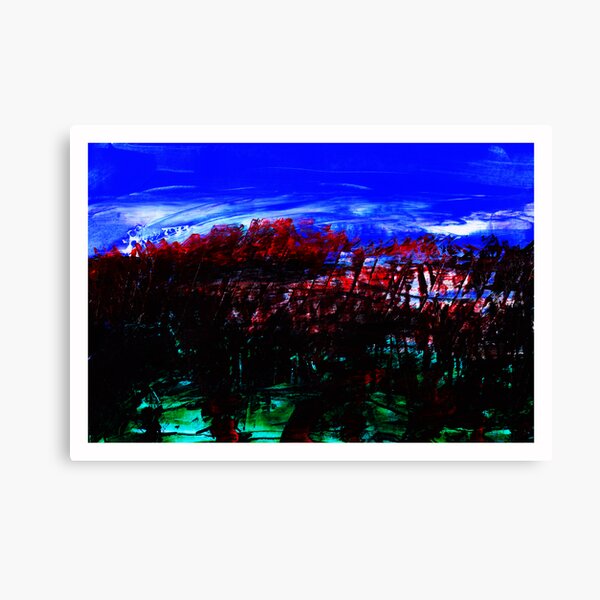 Blood Red Trees Canvas Print