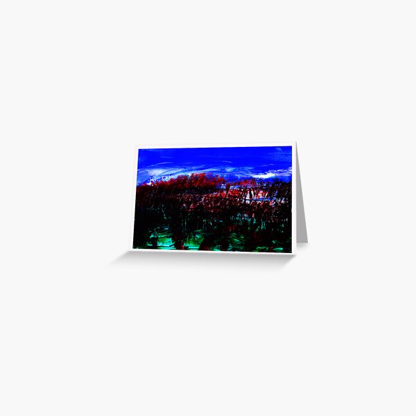 Blood Red Trees Greeting Card