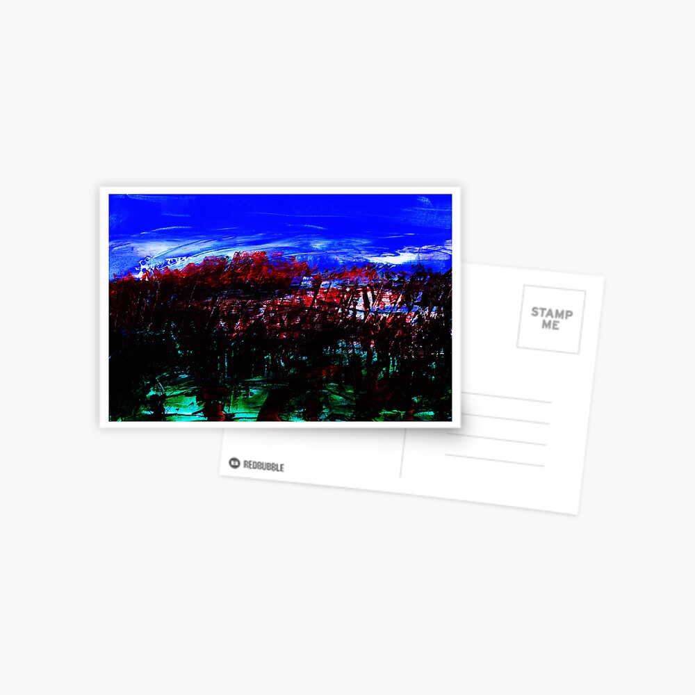 Blood Red Trees Postcard