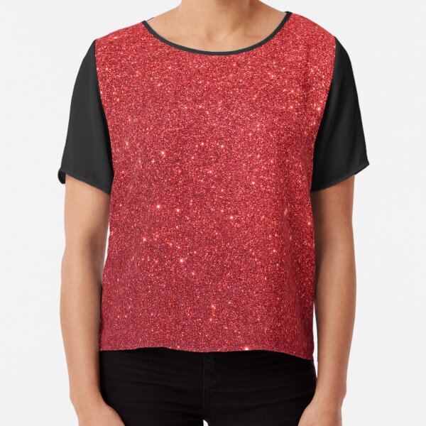 red sparkly christmas tops