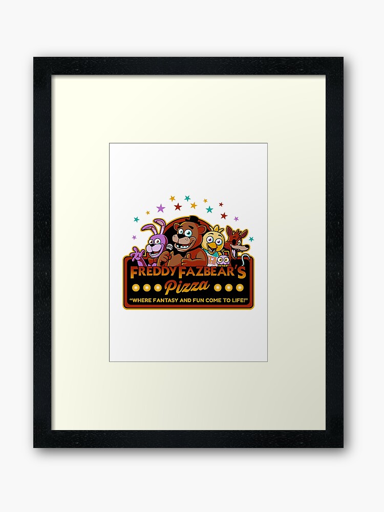 Five Nights At Freddys Freddy Fazbears Pizza Fnaf Logo Framed Art Print - 