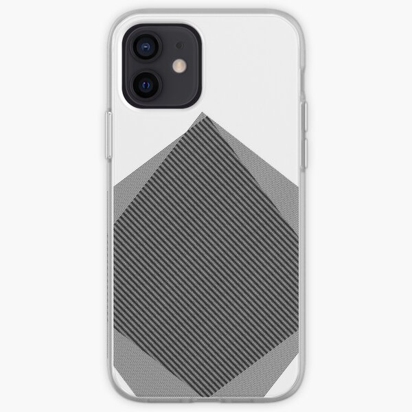 #Squares #Black #White #Stripes Intersections Rug Symbol Design Illustration sign shape iPhone Soft Case