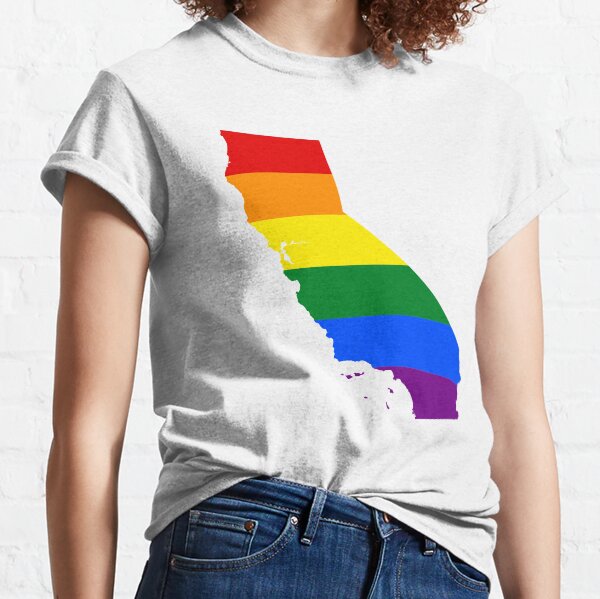 LGBT Flag Map of California Classic T-Shirt