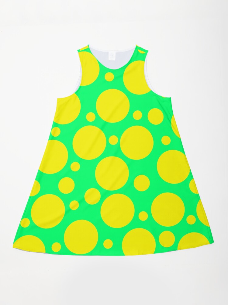 Polka Dots in Lime Green and Yellow" A-Line Dress for Sale by Whoopsidoodle | Redbubble Polka Dots in Lime Green and Yellow" A-Line Dress for Sale by Whoopsidoodle | Redbubble