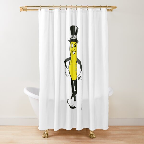 Mr. Peanut Illustration Shower Curtain