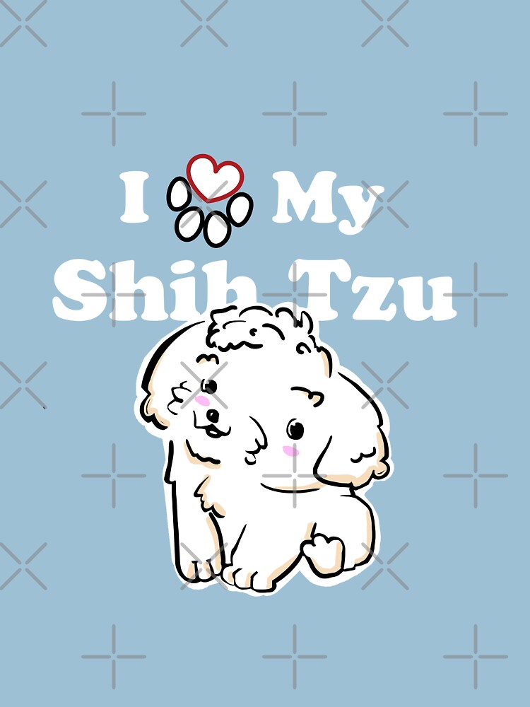 Cute White Shih Tzu Puppy, I Love My Shih Tzu by SubtleSplit