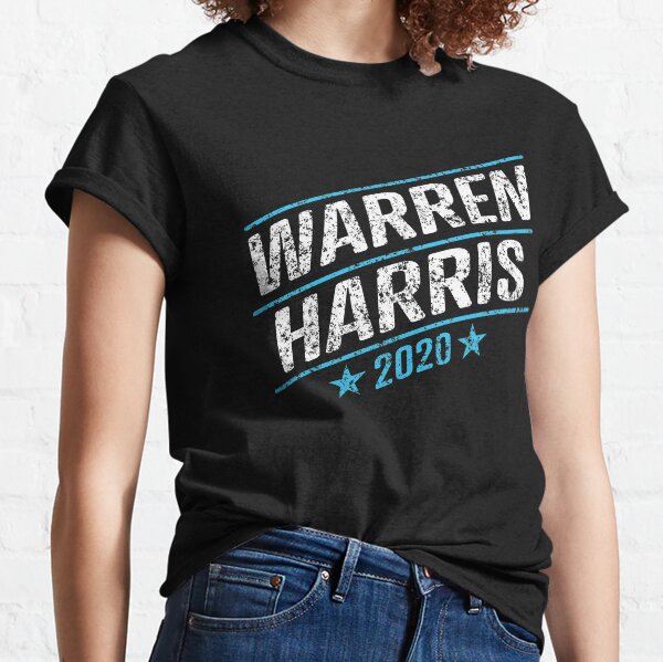 Elizabeth Warren and Kamala Harris on the one ticket? Dare to dream. Presidential race 2020 Distressed text Classic T-Shirt