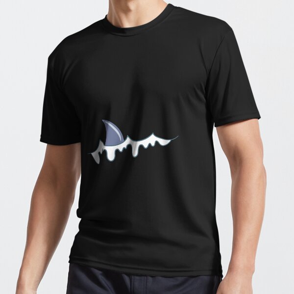 Shark Fin Pattern Active T-Shirt