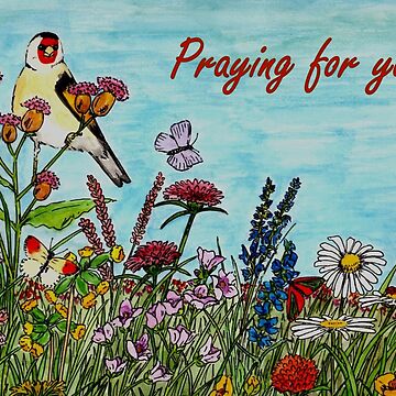 Artwork thumbnail, Flower Meadow - Praying for You Card by EuniceWilkie