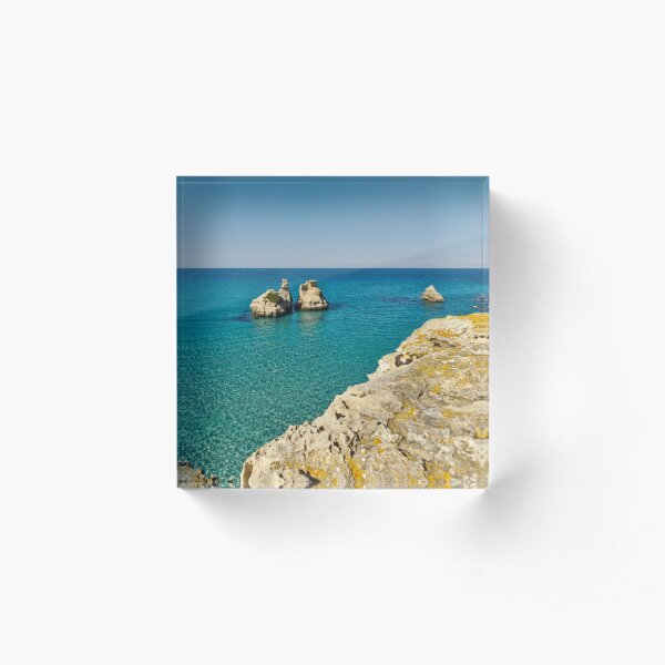 Two sisters -- Summer in Salento Acrylic Block