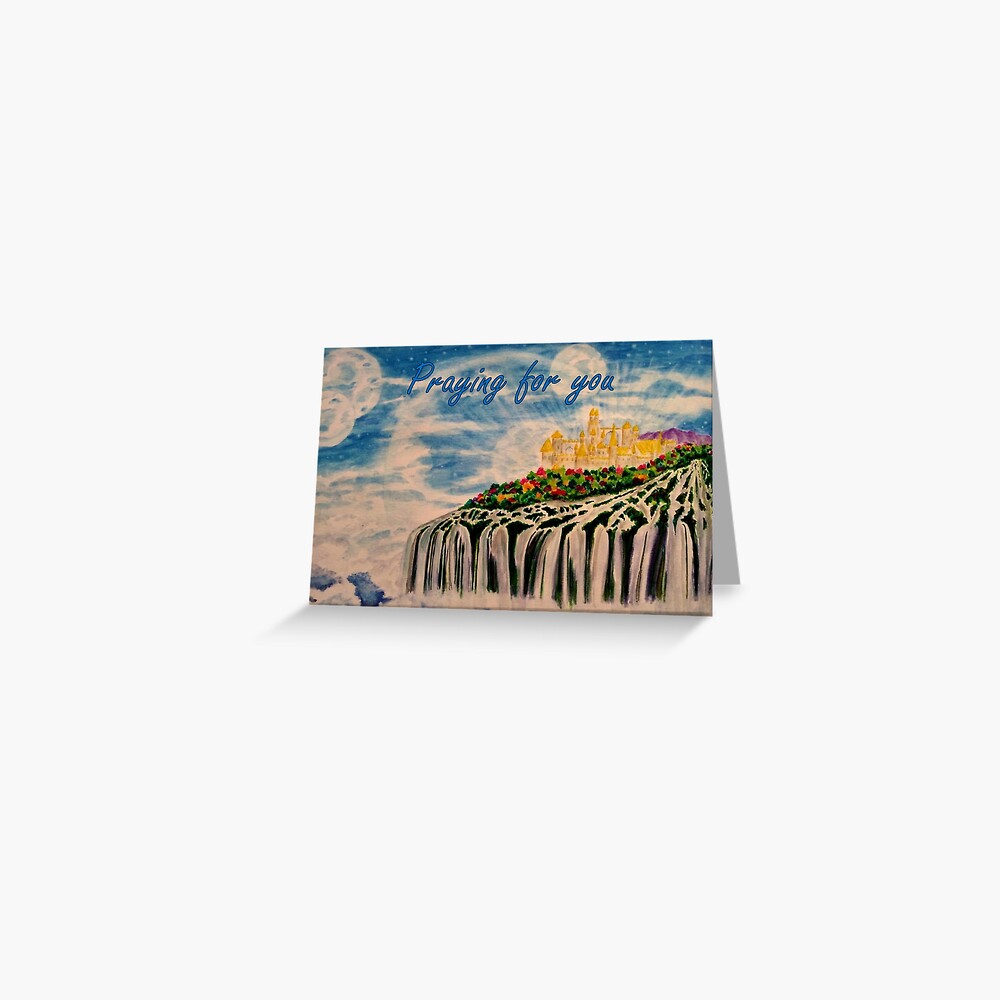 Castle in the Sky - Praying for You Card Greeting Card