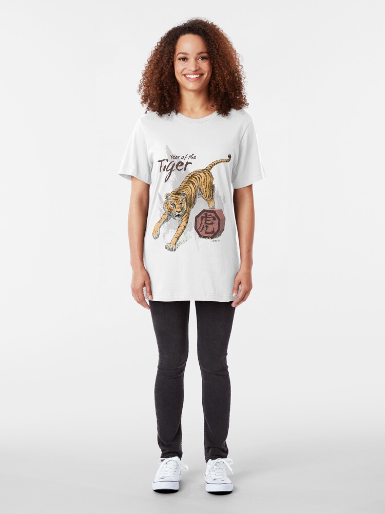 Alternate view of Year of the Tiger by Stephanie Smith Slim Fit T-Shirt