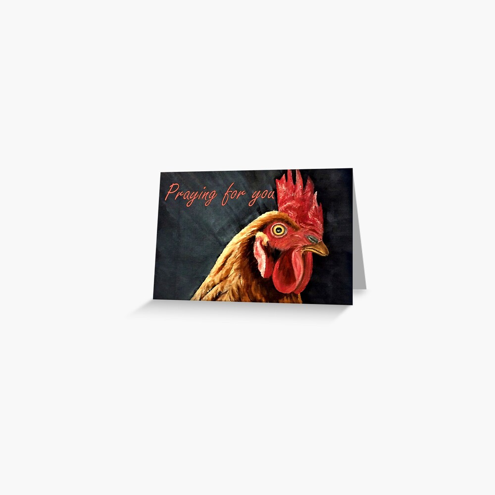 Little Red Hen - Praying for You Card Greeting Card