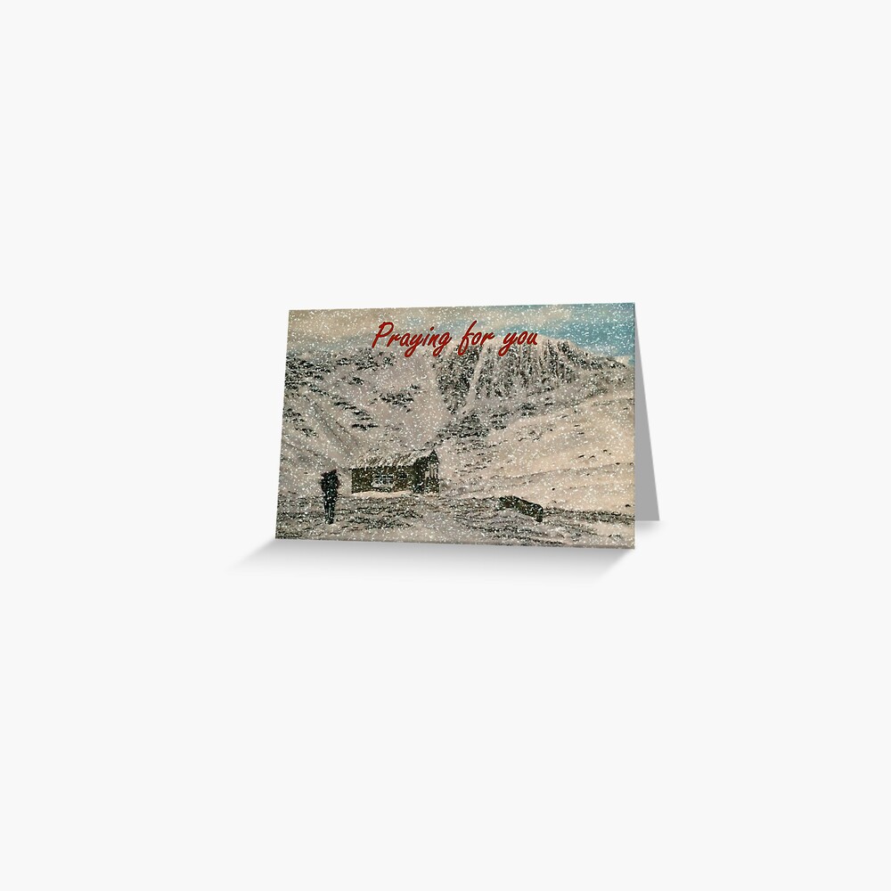 Snowy Scottish Highlands - Praying for You Card Greeting Card