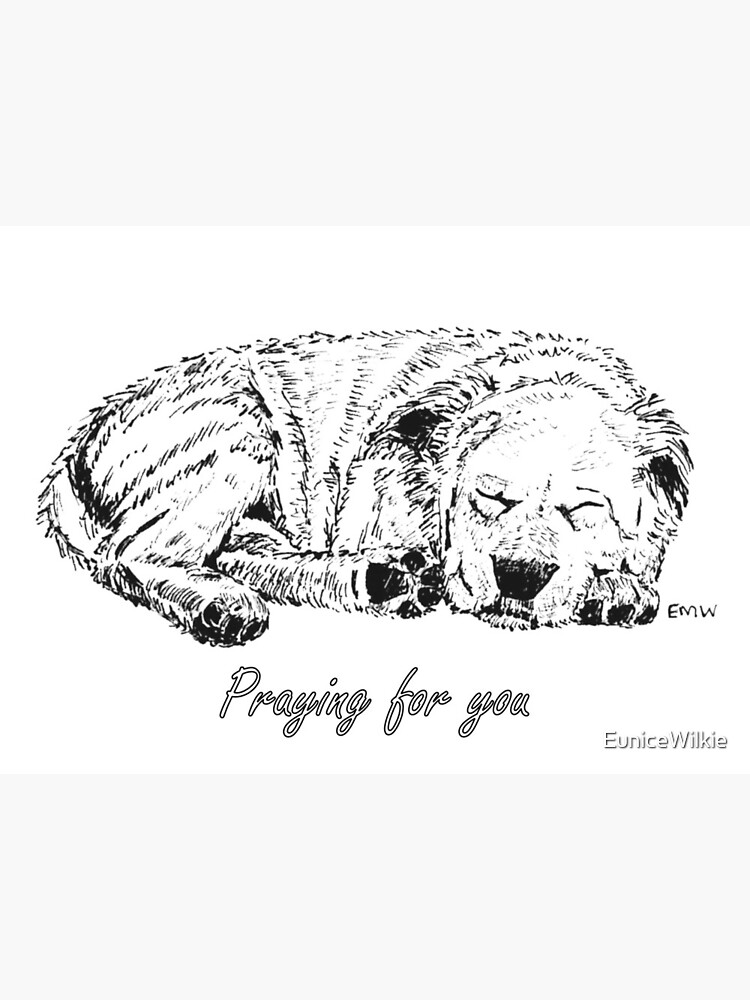 Thumbnail 2 of 2, Greeting Card, Let Sleeping Dogs Lie - Praying for You Card designed and sold by EuniceWilkie.