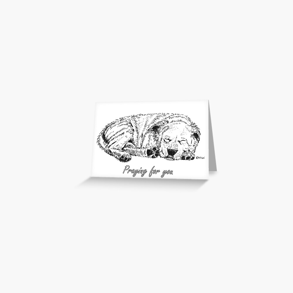 Let Sleeping Dogs Lie - Praying for You Card Greeting Card