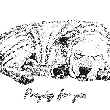 Artwork thumbnail, Let Sleeping Dogs Lie - Praying for You Card by EuniceWilkie