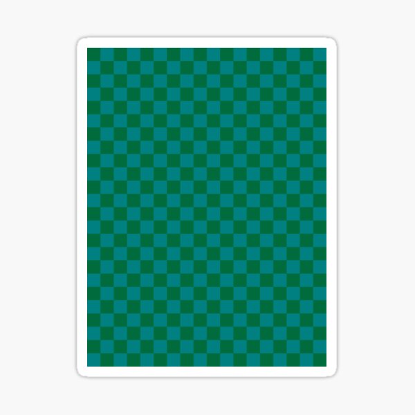 Item preview, Teal Green and Cadmium Green Checkerboard designed and sold by ColorsPatterns.