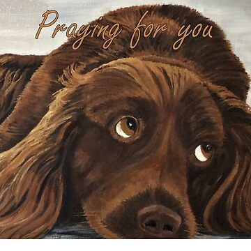 Artwork thumbnail, Spaniel Appeal - Praying for You Card by EuniceWilkie