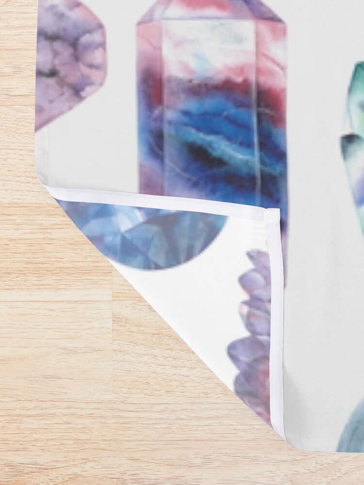 Purple Gemstones Watercolor Gemstone Mineral Crystal Painting