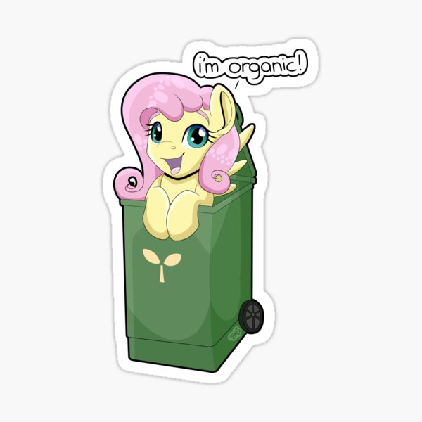 Fluttershy is Organic! Sticker
