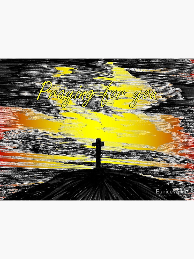 Thumbnail 2 of 2, Greeting Card, The Cross - Praying for You Card designed and sold by EuniceWilkie.