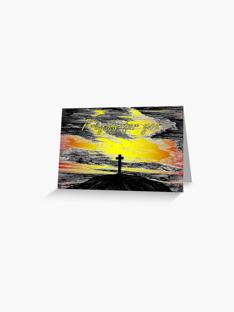 Thumbnail 1 of 2, Greeting Card, The Cross - Praying for You Card designed and sold by EuniceWilkie.