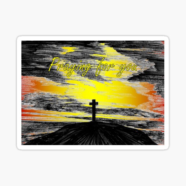 The Cross - Praying for You Card Sticker