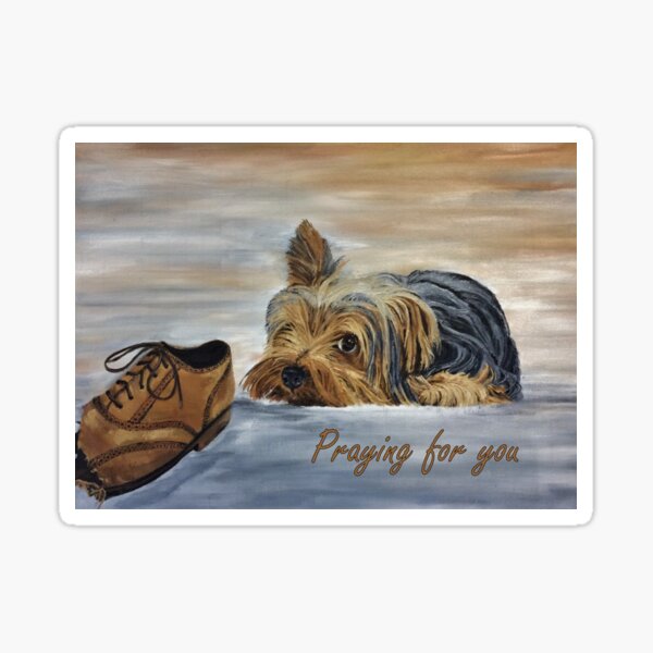 Yorkshire Terrier - Praying for You Card Sticker