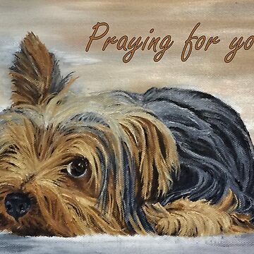 Artwork thumbnail, Yorkshire Terrier Appeal - Praying for You Card by EuniceWilkie