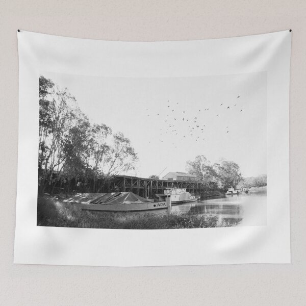 Item preview, Echuca Wharf Old barge and Paddlesteamer designed and sold by Colin Leal.