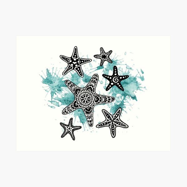 Starfish Art Print By Beeg Redbubble