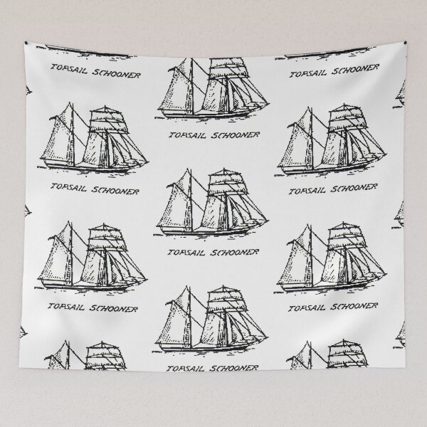 Item preview, Sail Ship, Top-Sail Schooner. (Black and white) designed and sold by timothybeighton.