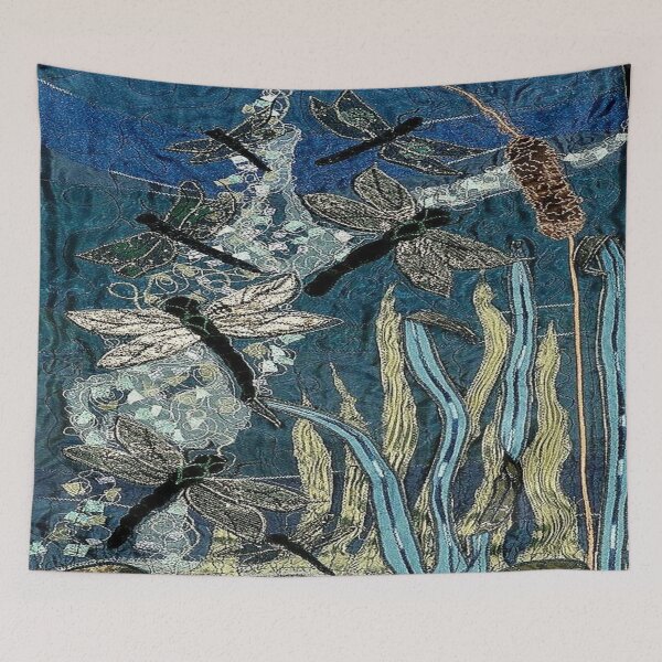 Item preview, Midnight on the Water, Textile Art designed and sold by NisaKiley.