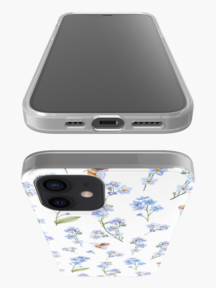 Alternate view of Cute hand painted brown bee lavender watercolor floral iPhone Case & Cover