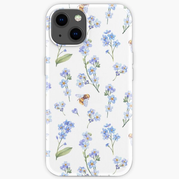 Nettes handgemaltes braunes Bienenlavendel-Aquarell mit Blumen iPhone Flexible Hülle