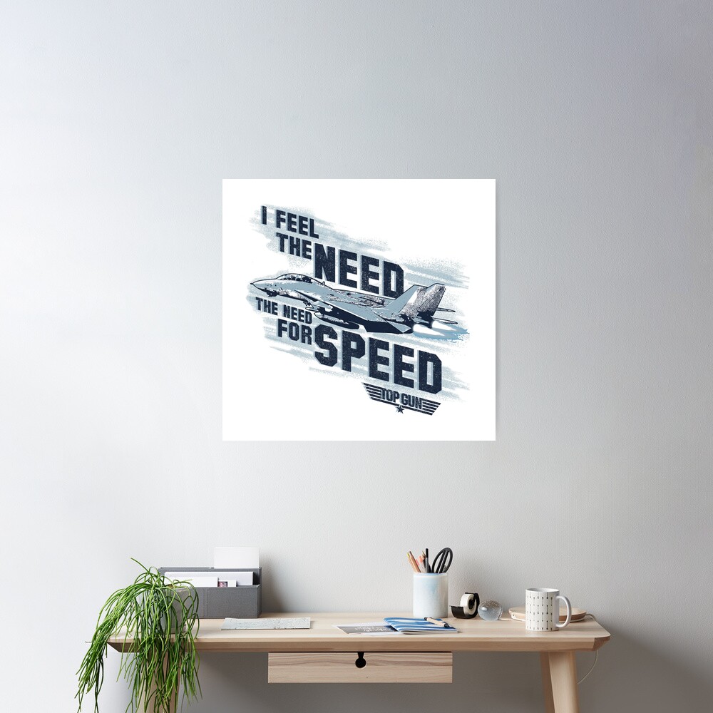 Top Gun I Feel the Need for Speed Script Art - 8.5 x 11