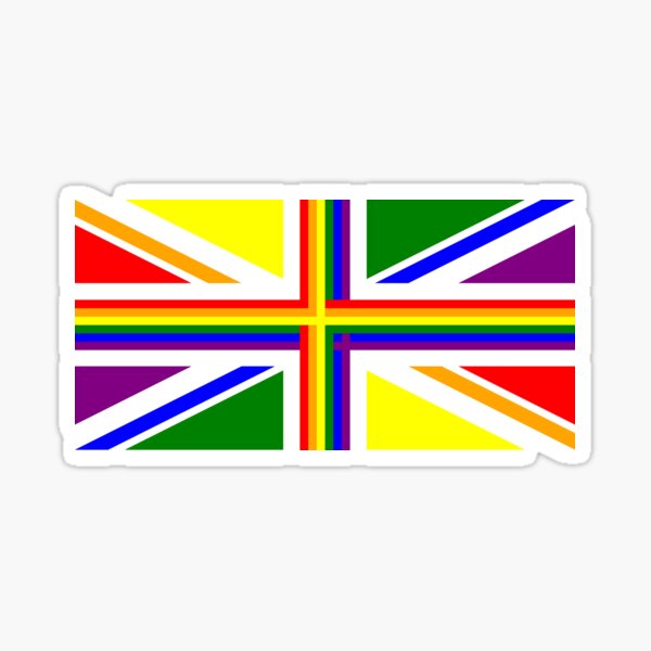 Aperçu de l'œuvre UK Gay Pride Union Jack Flag créée et vendue par phoxydesign.