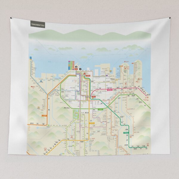 Item preview, Takamatsu Kagawa Map designed and sold by Jug Cerovic.