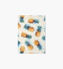 Pineapples + Crystals Art Board Print