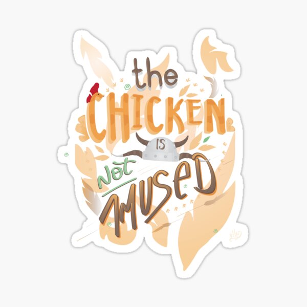 Vista previa del artículo con la obra «El pollo no se divierte», diseñado y vendido por faewhisper.