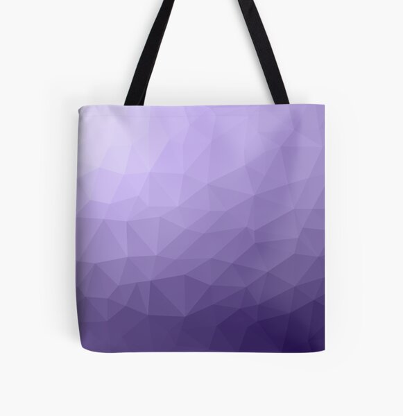 Cute Geometric Shapes Pattern Gradient Purple Blue Ombre Tote Bag