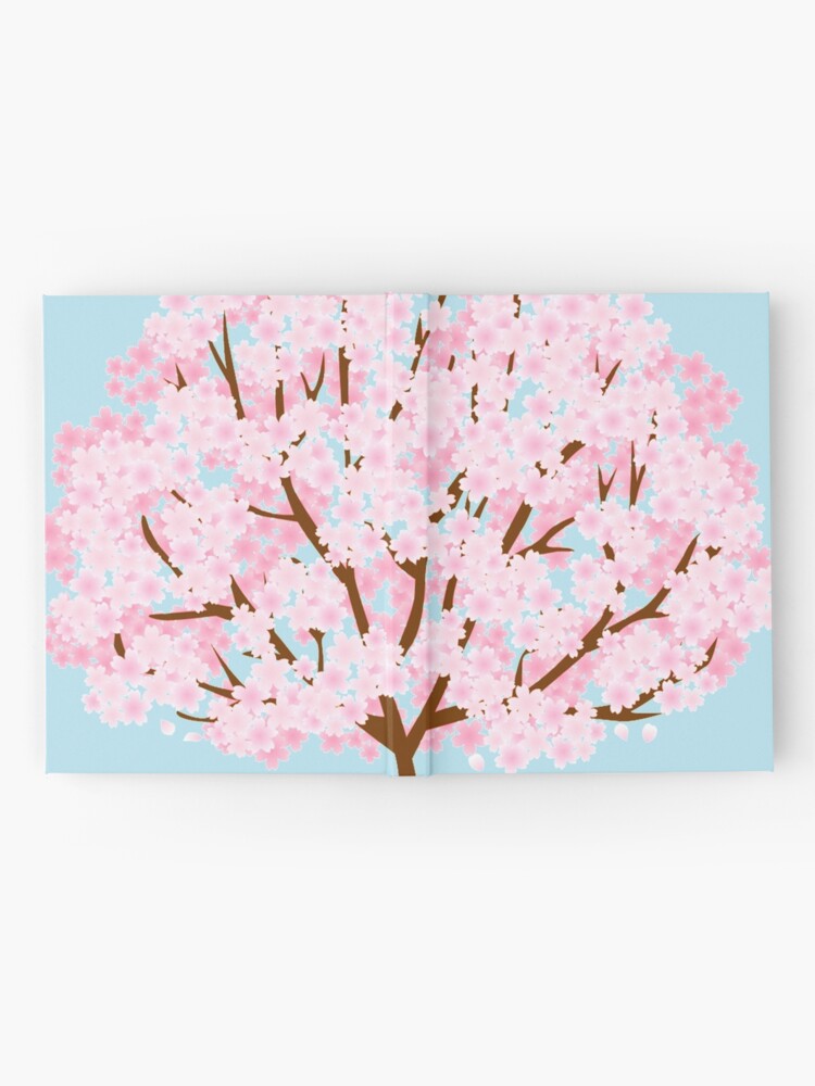 Cuaderno de tapa dura «Dibujos animados de árbol de flor de cerezo» de  azule1 | Redbubble