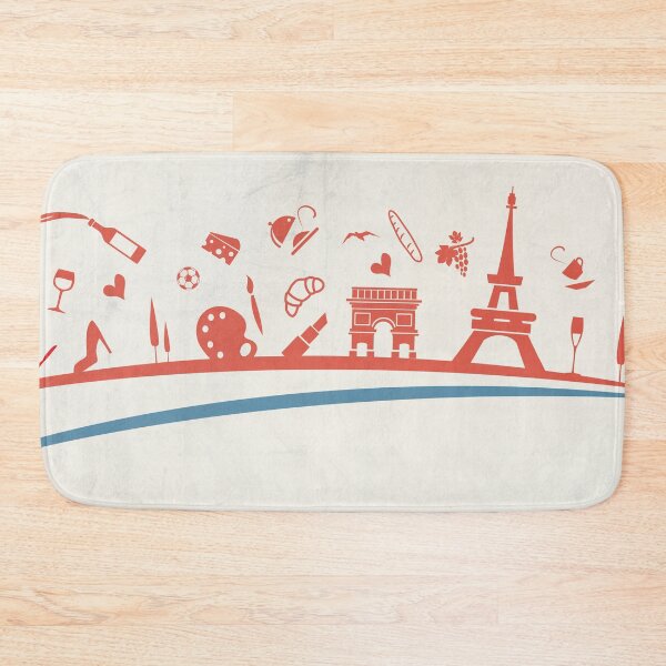 Item preview, france flag symbol element with aeroplane. illustration designed and sold by Doomko.