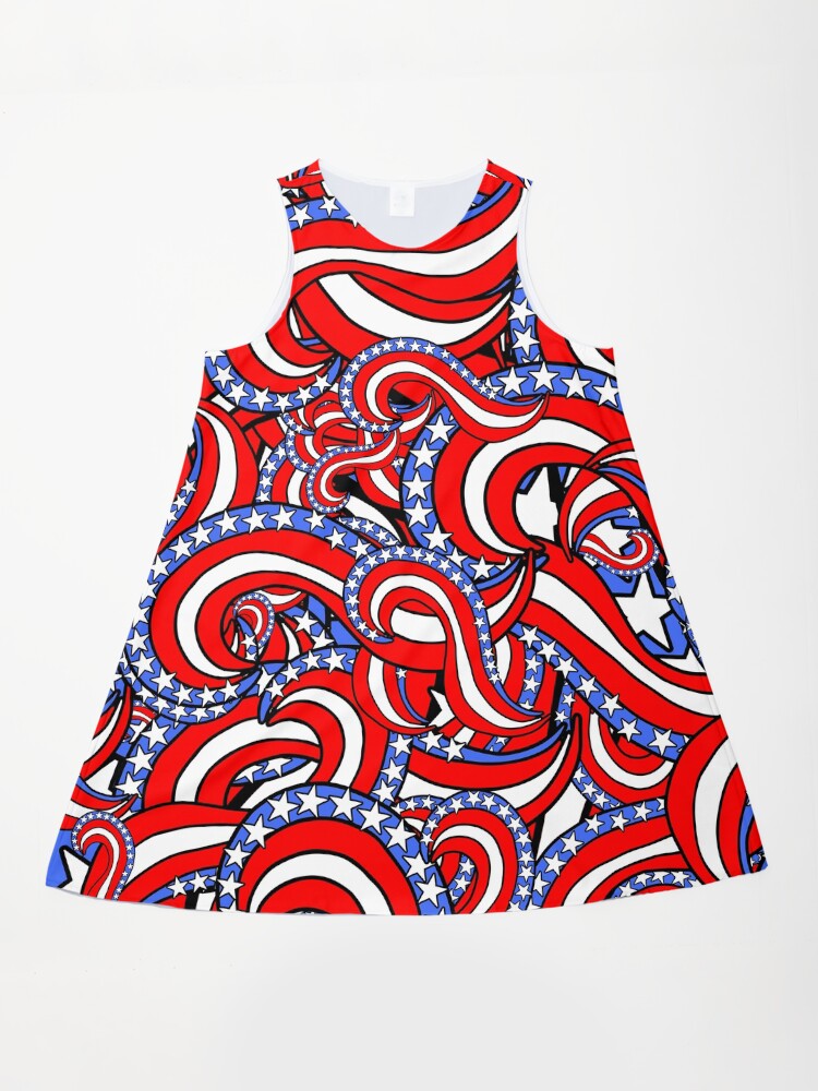 dresses red white and blue Red, White, & Blueberry Adventures Maxi Dress 12Y main image 0
