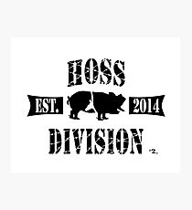 HOSS DIVISION EST. 2014 (WHITE) Photographic Print
