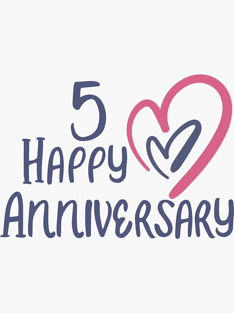 5th anniversary gifts Sticker for Sale by diy-store