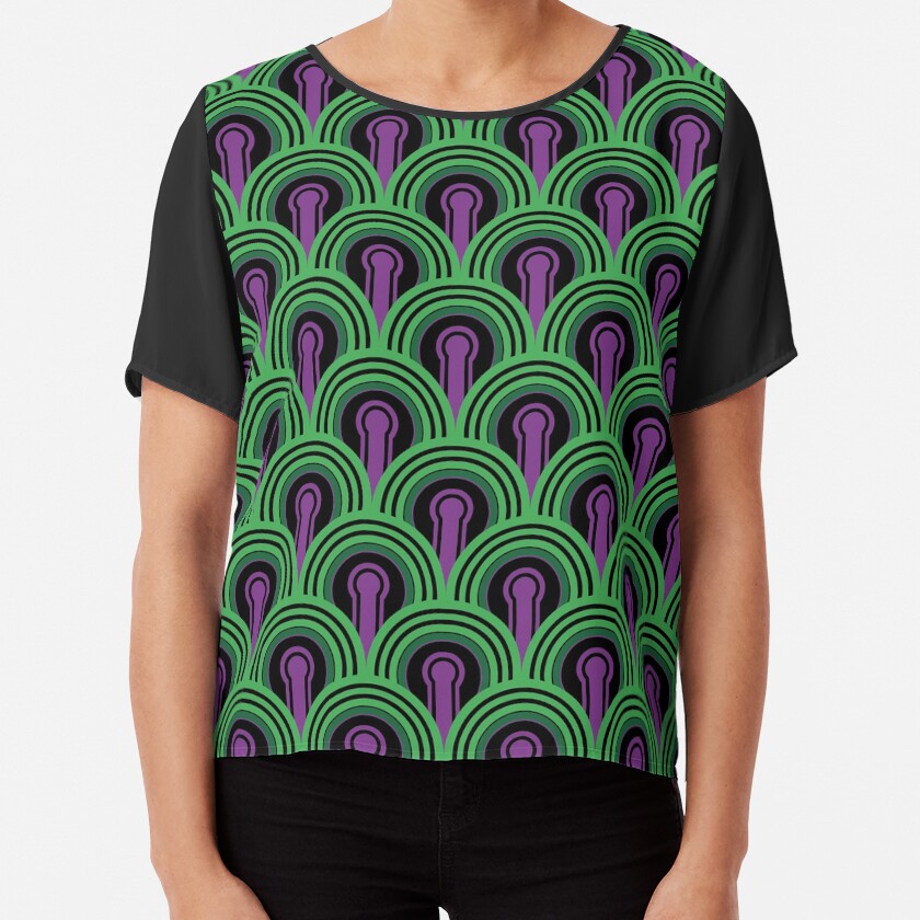 Overlook Hotel Carpet from The Shining: Purple/Green Chiffon Top