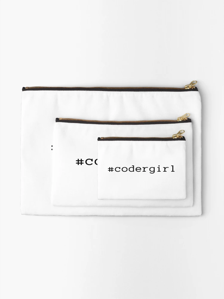 Thumbnail 2 of 4, Zipper Pouch, Coder Girl designed and sold by KeepOnCoding.